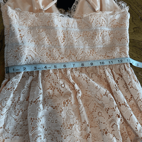 NBD REVOLVE Give It Up Light Pink Lace Mini Dress Woman’s Small NWT Fairy Whimsy - Picture 9 of 16